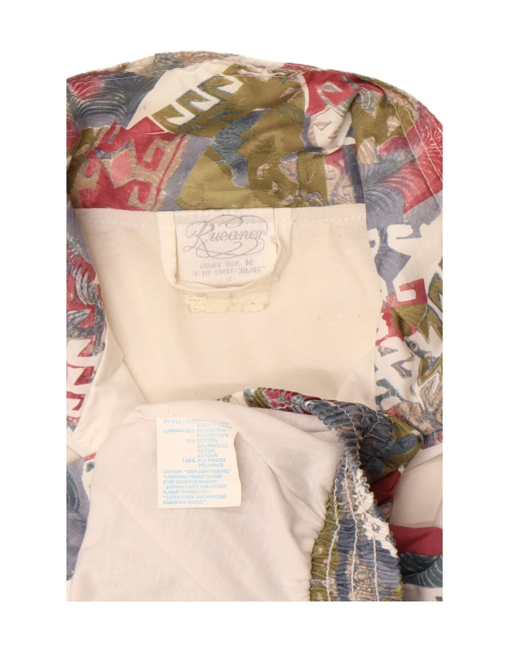 Giacca da tuta da donna Rucanor UK 38/40 Medium Maroon Geometric