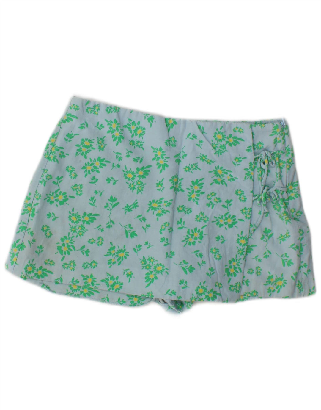 Pantaloni caldi da donna Zara Large W30 in viscosa floreale blu
