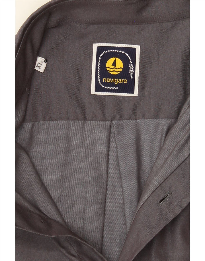 NAVIGARE Mens Shirt XL Grey Cotton Vintage Navigare and Second-Hand Navigare from Messina Hembry 