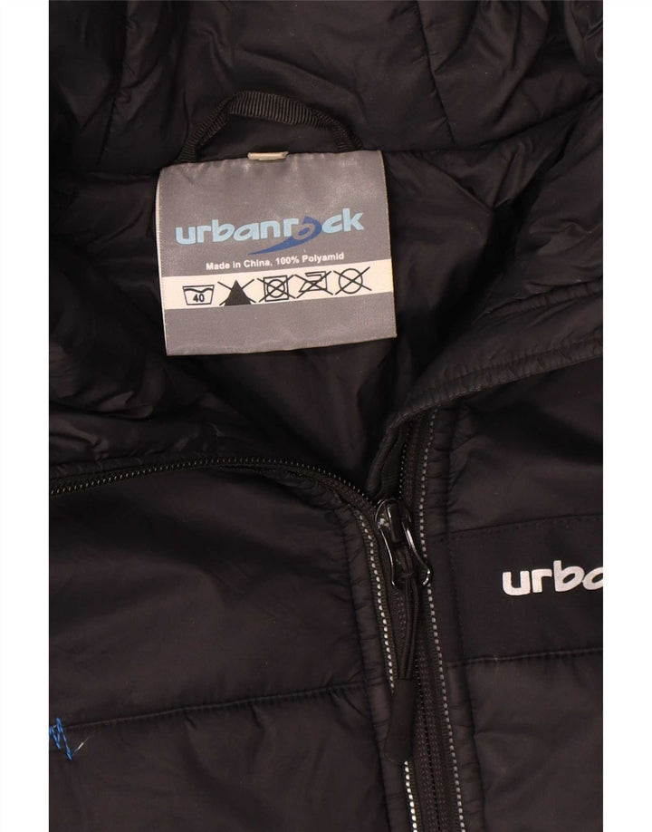 Giacca imbottita con cappuccio da uomo Urbanrock UK 40 grande poliestere nero