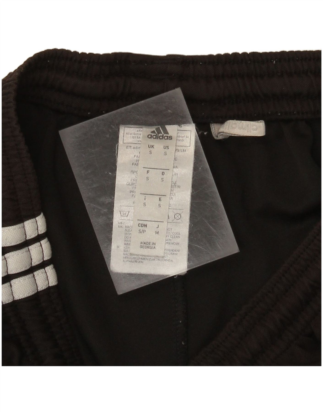 Pantaloncini sportivi Adidas Climalite da uomo piccoli in poliestere nero