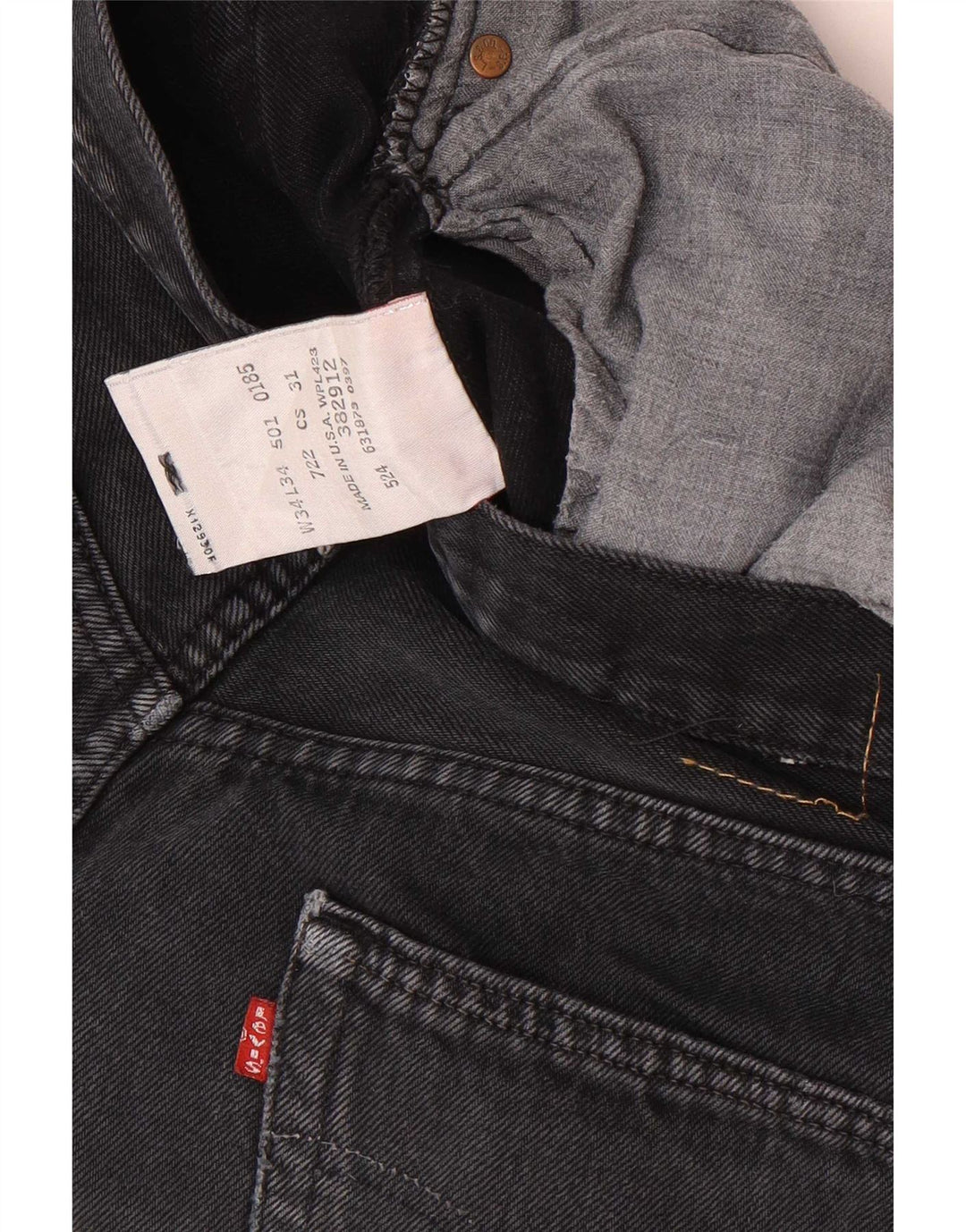 Levi's Uomo 501 Jeans dritti W34 L34 Cotone Nero