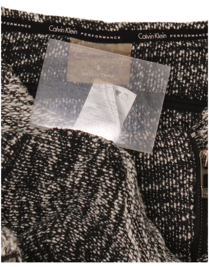 CALVIN KLEIN Giacca blazer corta da donna UK 10 Small Cotone color block grigio