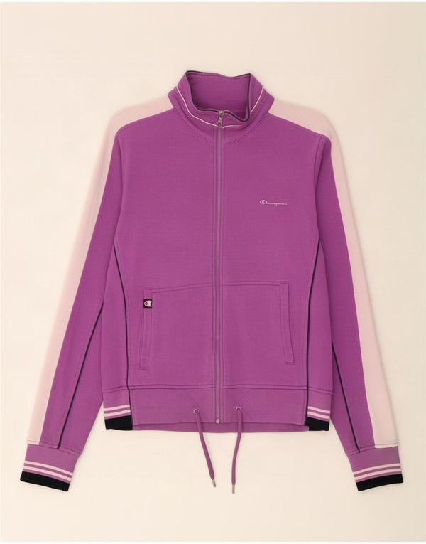 Giacca da tuta da donna Champion UK 16 Large Viola in cotone color block