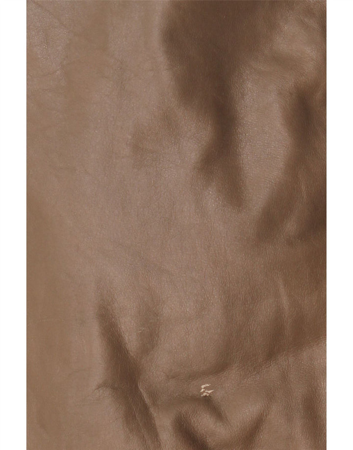 Giacca in pelle vintage da uomo IT 50 grande marrone