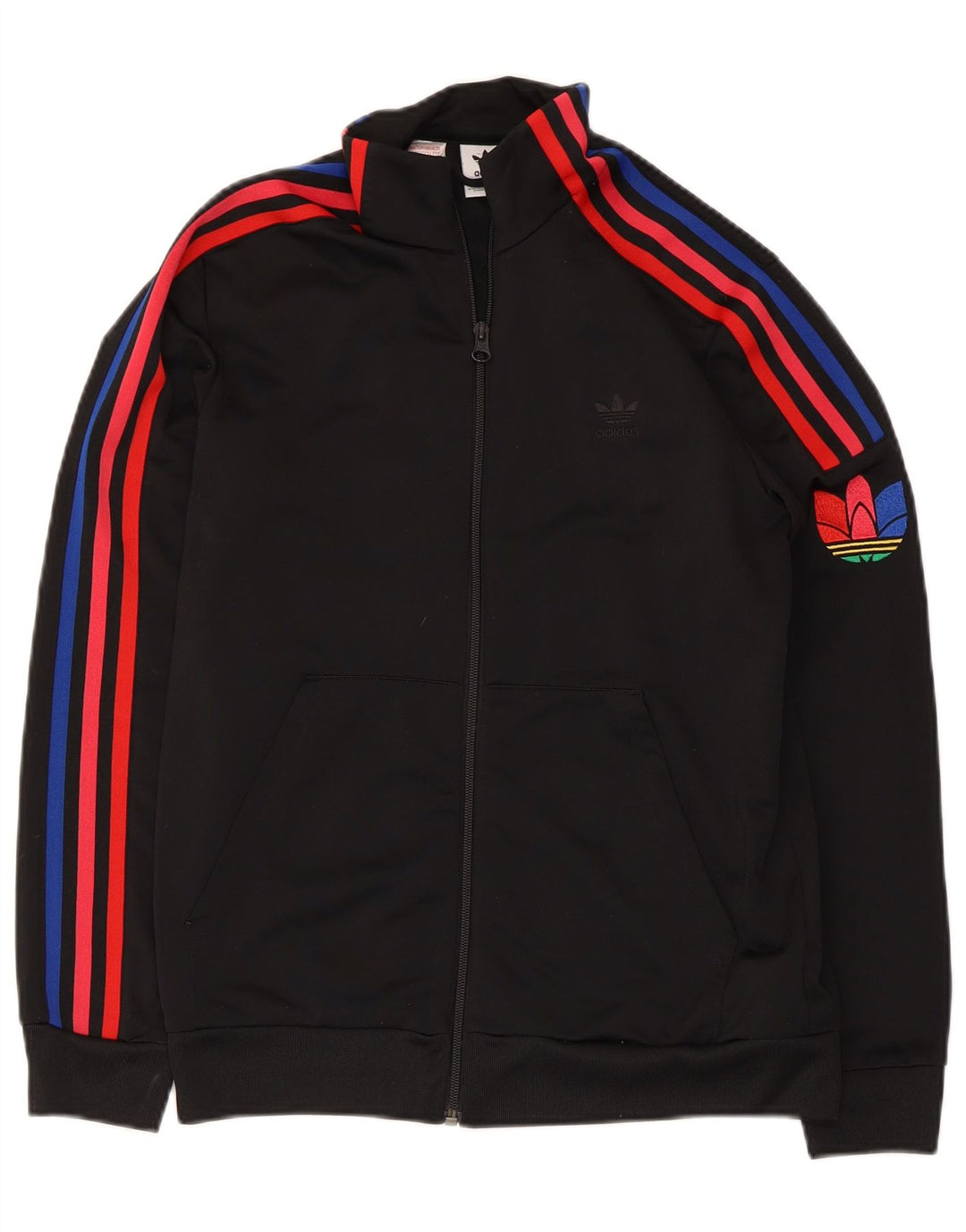 Giacca da ginnastica grafica da ragazzo Adidas 13-14 anni in poliestere nero