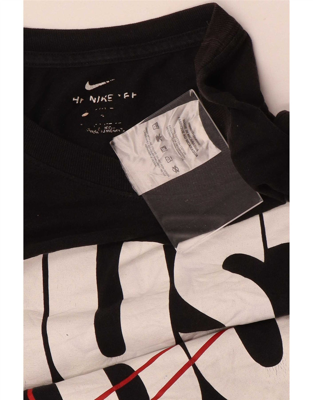 T-shirt grafica da uomo Nike Top grande in cotone nero