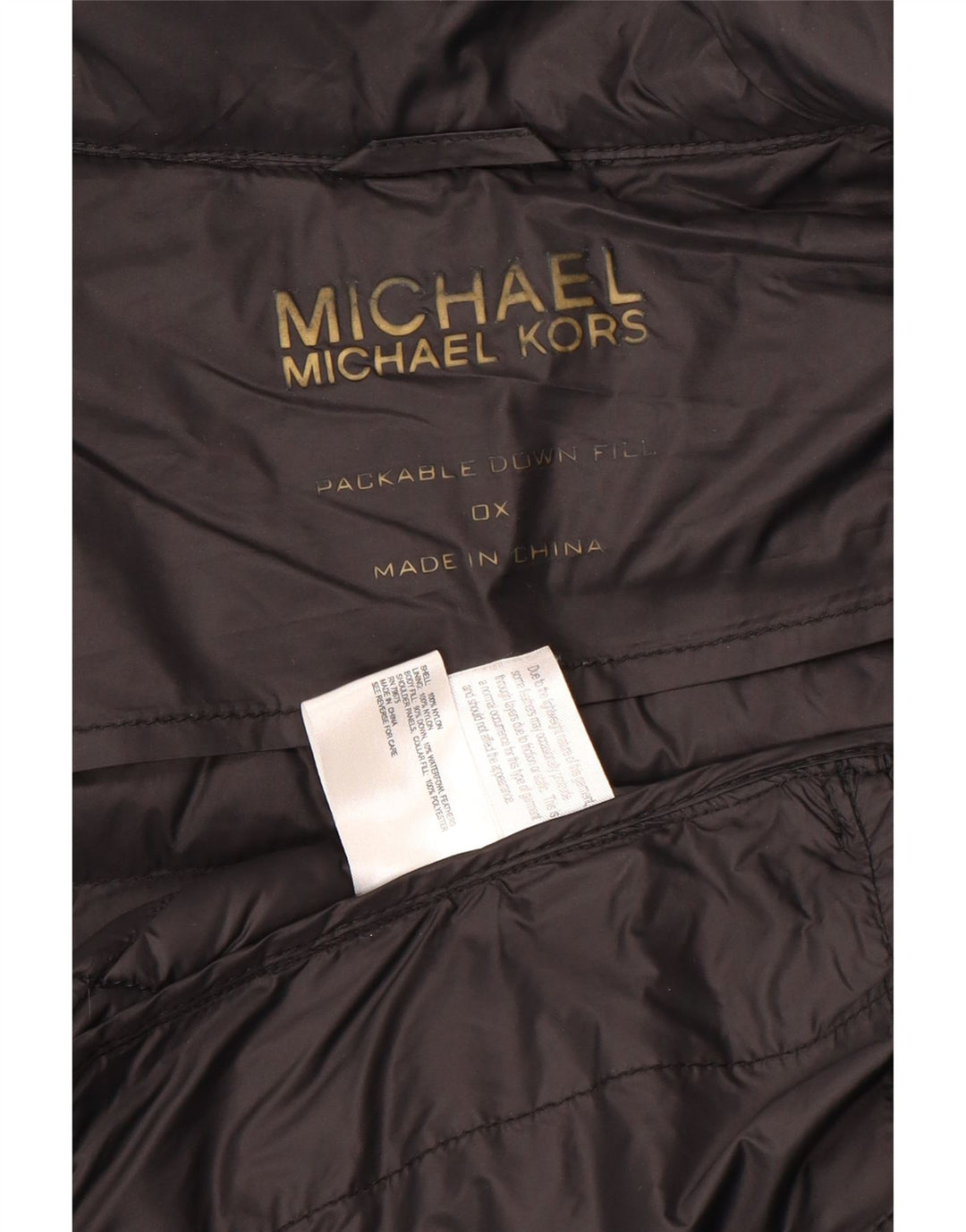 Giacca imbottita da donna Michael Kors UK 18 XL nylon nero