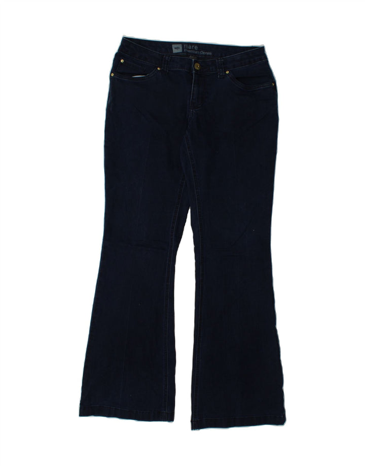 MOSSIMO Womens Flared Jeans US 4 Small W30 L32 Navy Blue Cotton Vintage Mossimo and Second-Hand Mossimo from Messina Hembry 