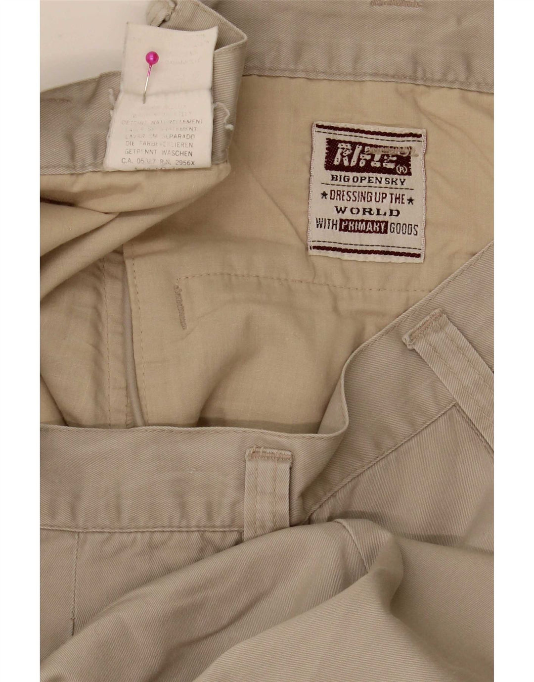 Pantaloncini chino con ancoraggio da uomo Rifle W33 in cotone beige medio
