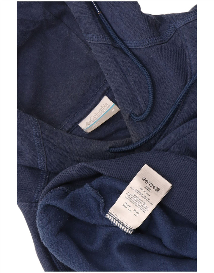 Felpa con cappuccio grafica da uomo Columbia, cotone medio blu navy