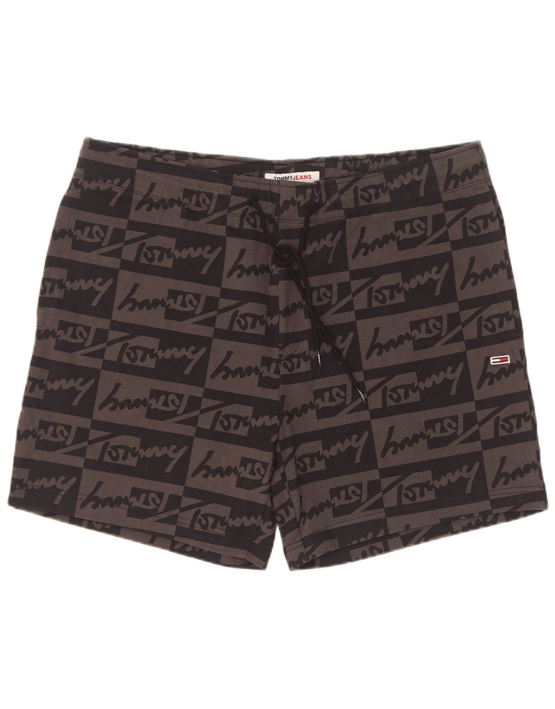 Pantaloncini sportivi grafici da uomo Tommy Hilfiger di grandi dimensioni in cotone grigio