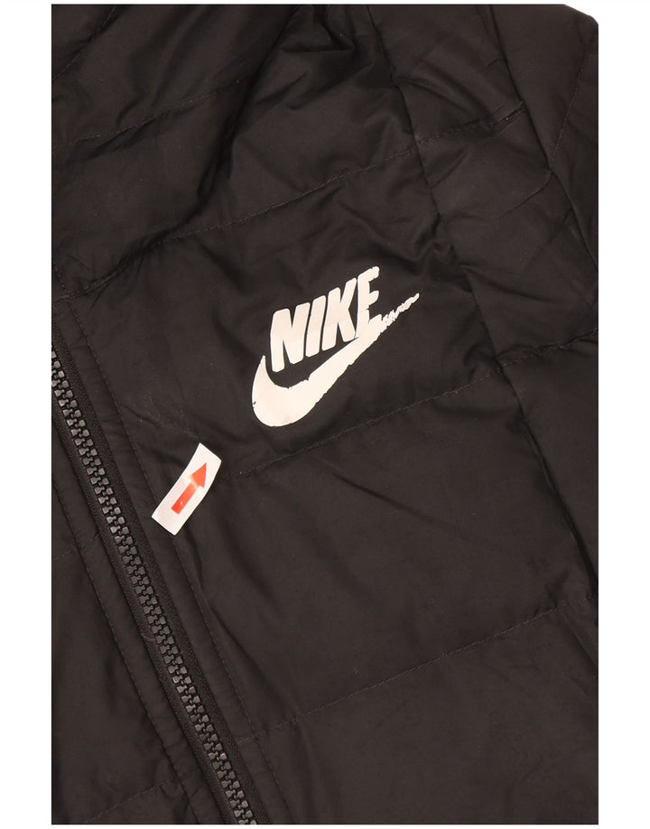 Giacca imbottita con cappuccio Nike da donna UK 12 Grigio medio