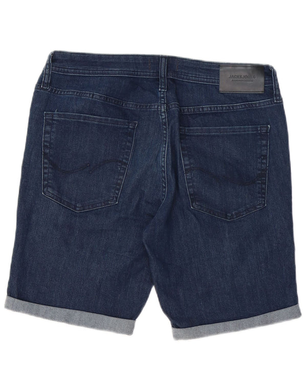 Pantaloncini di jeans Liam da uomo Jack & Jones grandi W34 cotone blu navy