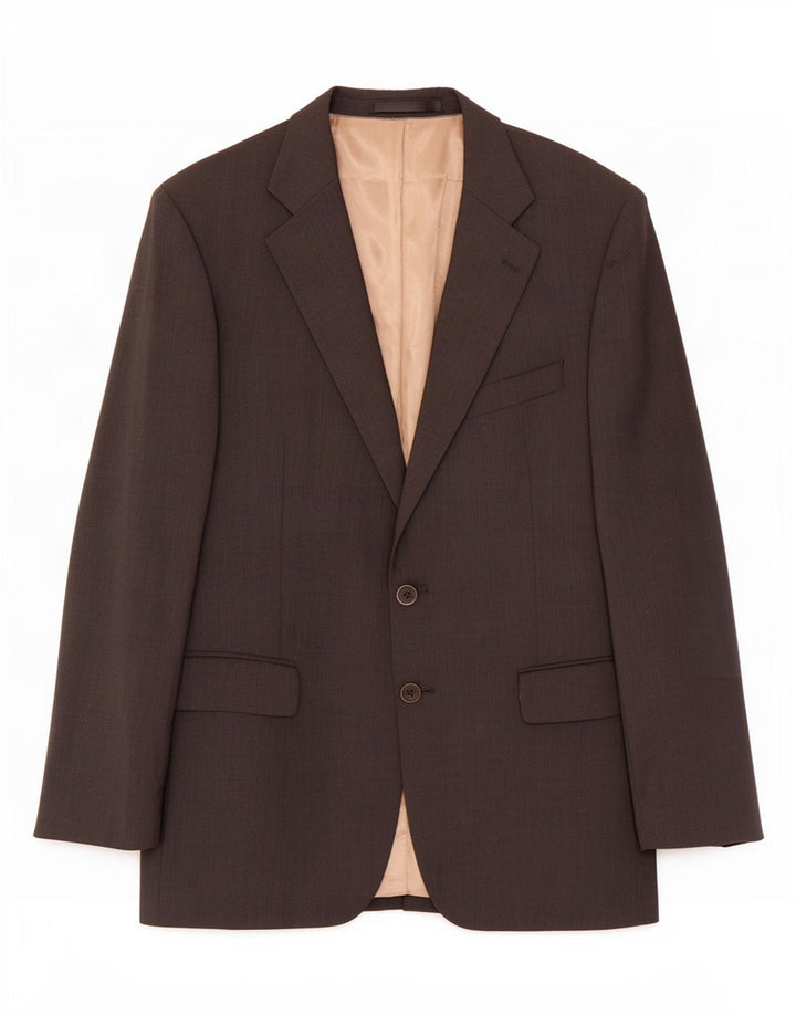 Giacca blazer a 2 bottoni da uomo Marks & Spencer UK 40 lana vergine grigio medio