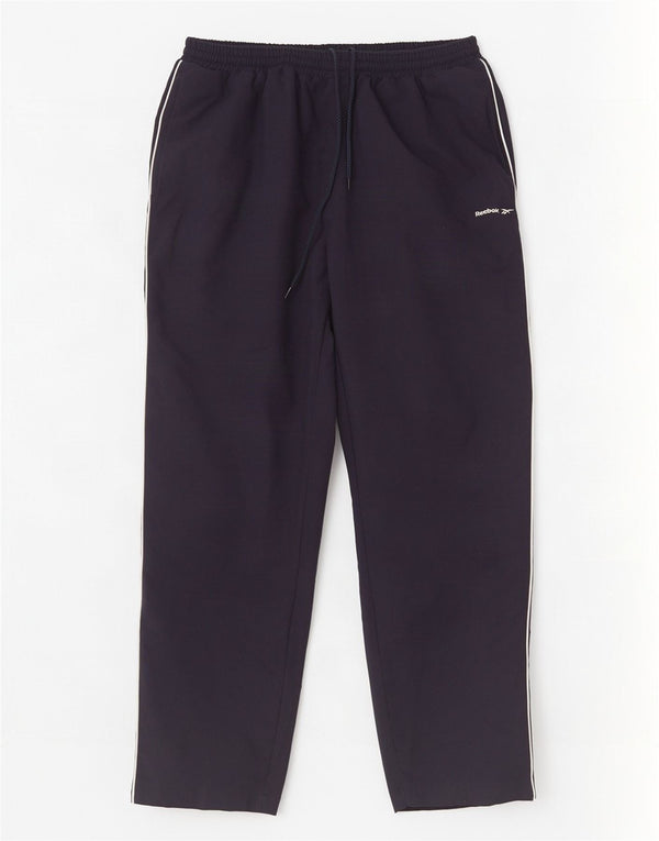 Pantaloni da tuta da uomo Reebok XL blu navy in poliestere