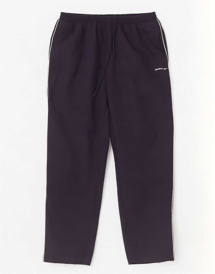 Pantaloni da tuta da uomo Reebok XL blu navy in poliestere