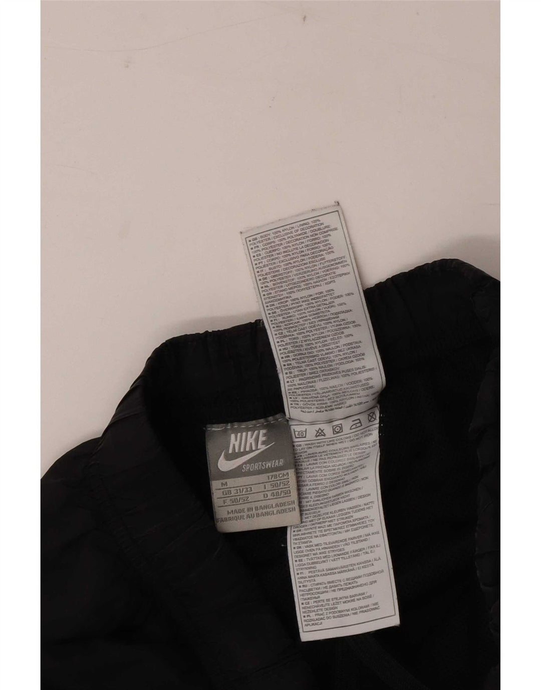 Pantaloni da tuta Nike da uomo in nylon nero medio