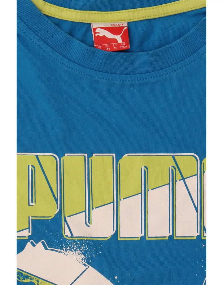 Maglietta grafica da ragazzo Puma 13-14 anni Blu