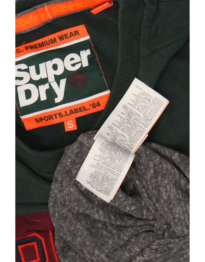 SUPERDRY Top grafico da uomo a maniche lunghe piccolo multicolore a blocchi di colore