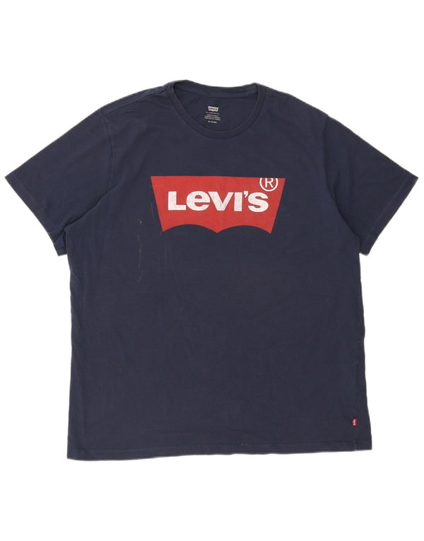 T-shirt grafica da uomo Levi's Top XL in cotone blu navy