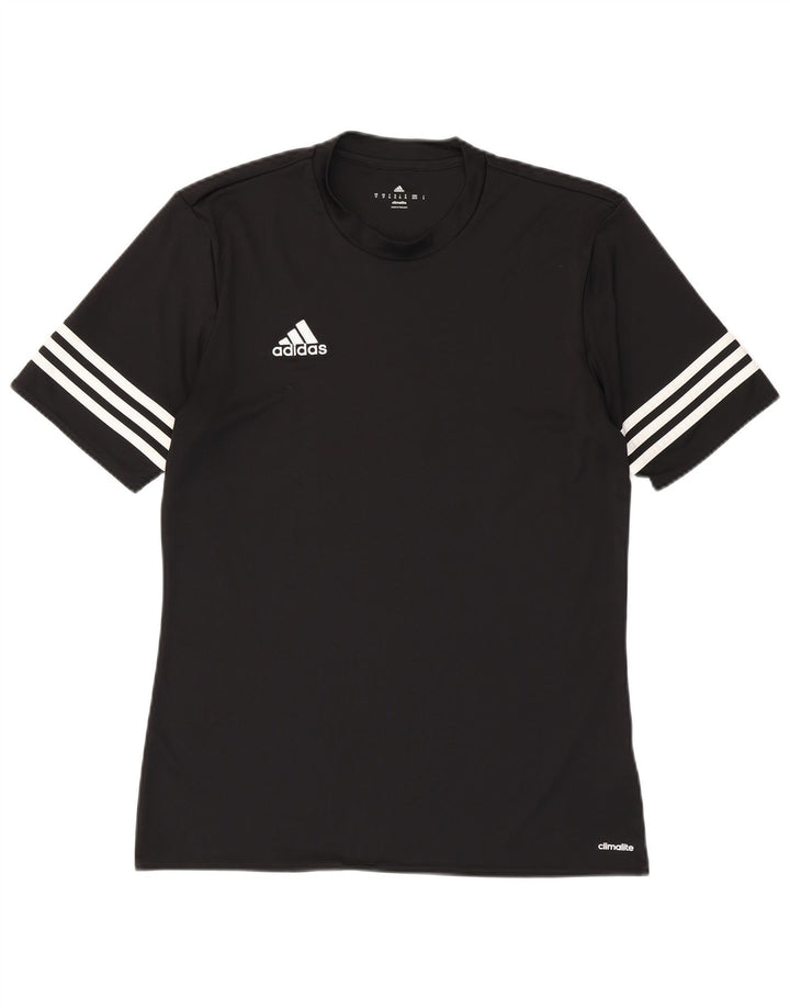 T-shirt Adidas Climalite da uomo, media, in poliestere nero
