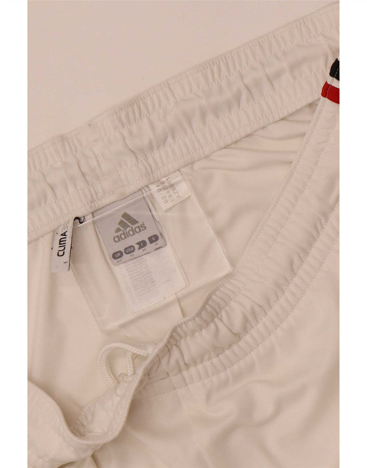 Pantaloncini sportivi Adidas da uomo AC Milan, grandi, in poliestere color block bianco