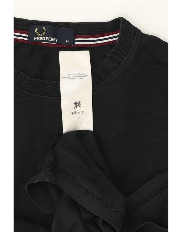 T-shirt da uomo Fred Perry Top in cotone nero medio