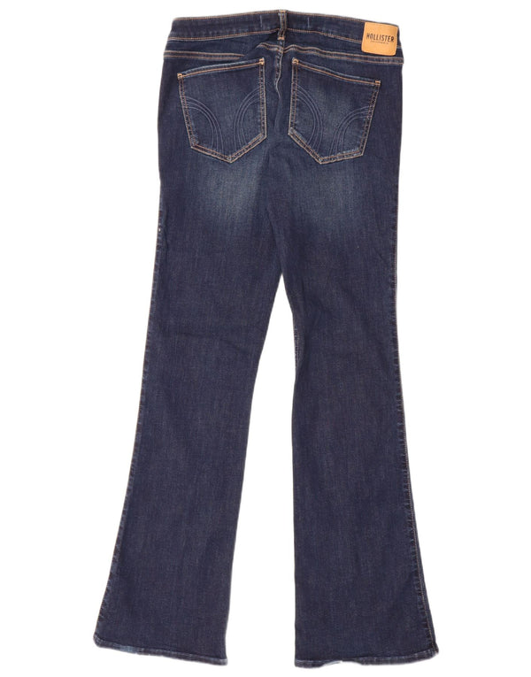 Jeans Bootcut Hollister da donna a vita bassa US 12 Large W30 L33 Blu Navy