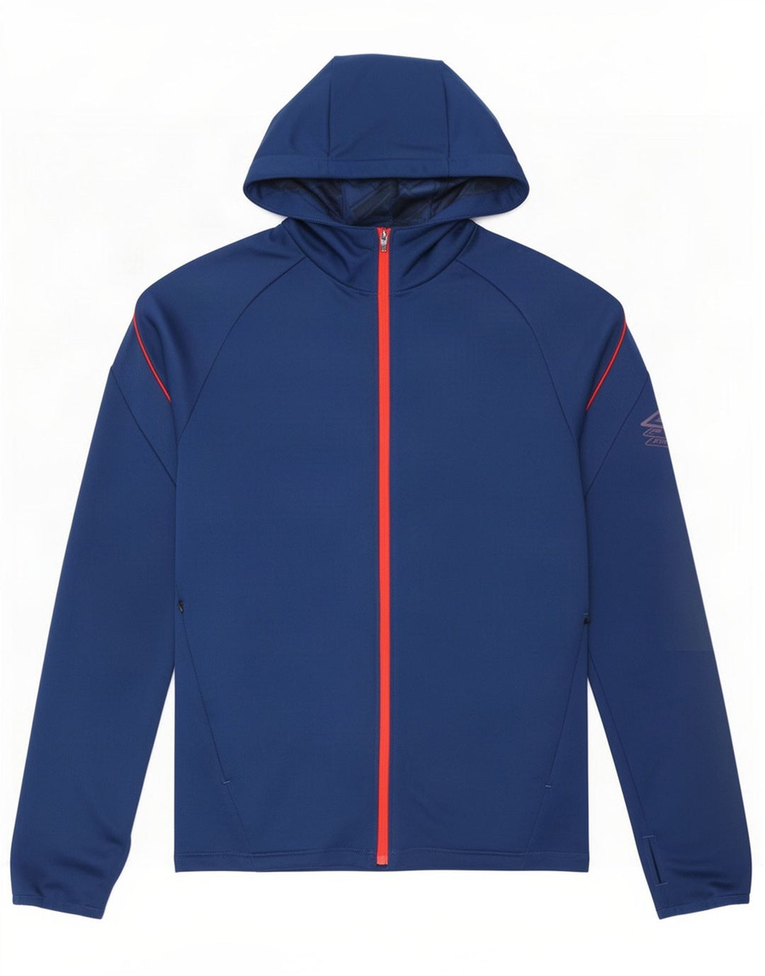 Umbro Tuta da uomo con cappuccio Giacca piccola in poliestere blu navy