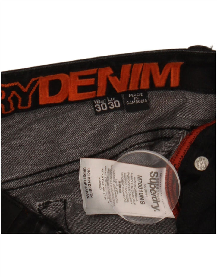 Jeans skinny da uomo Superdry W30 L30 cotone nero