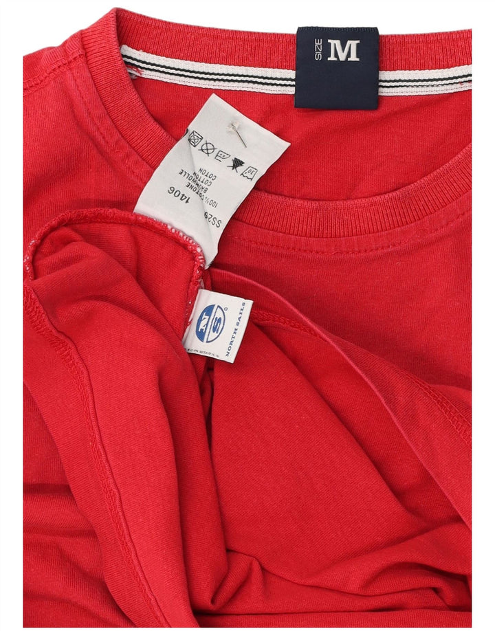 T-shirt grafica da uomo North Sails Top in cotone rosso medio