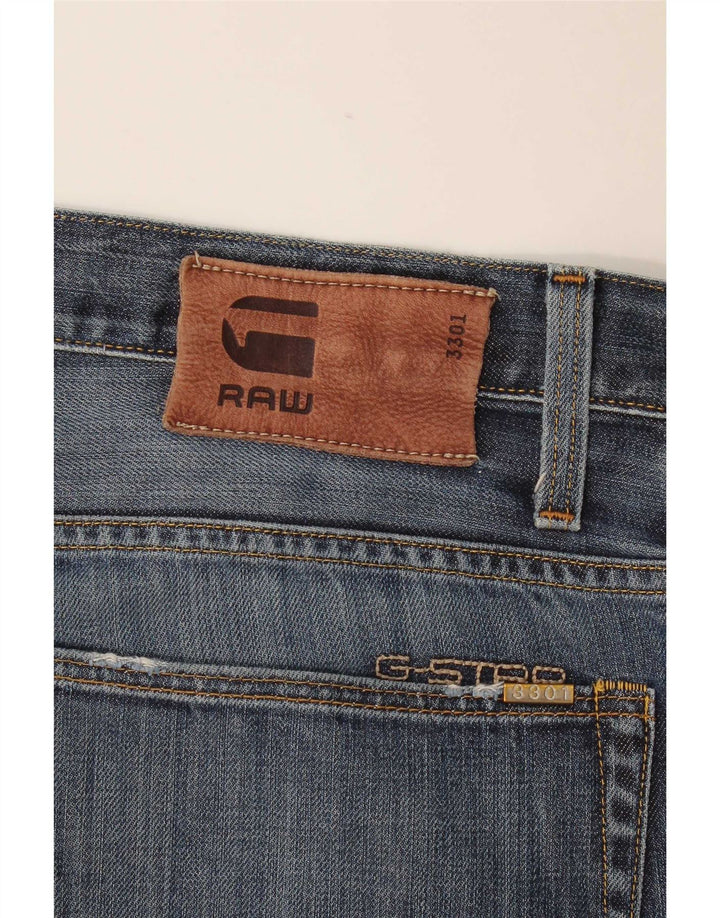Jeans dritti invecchiati da uomo G-Star W38 L34 Blu