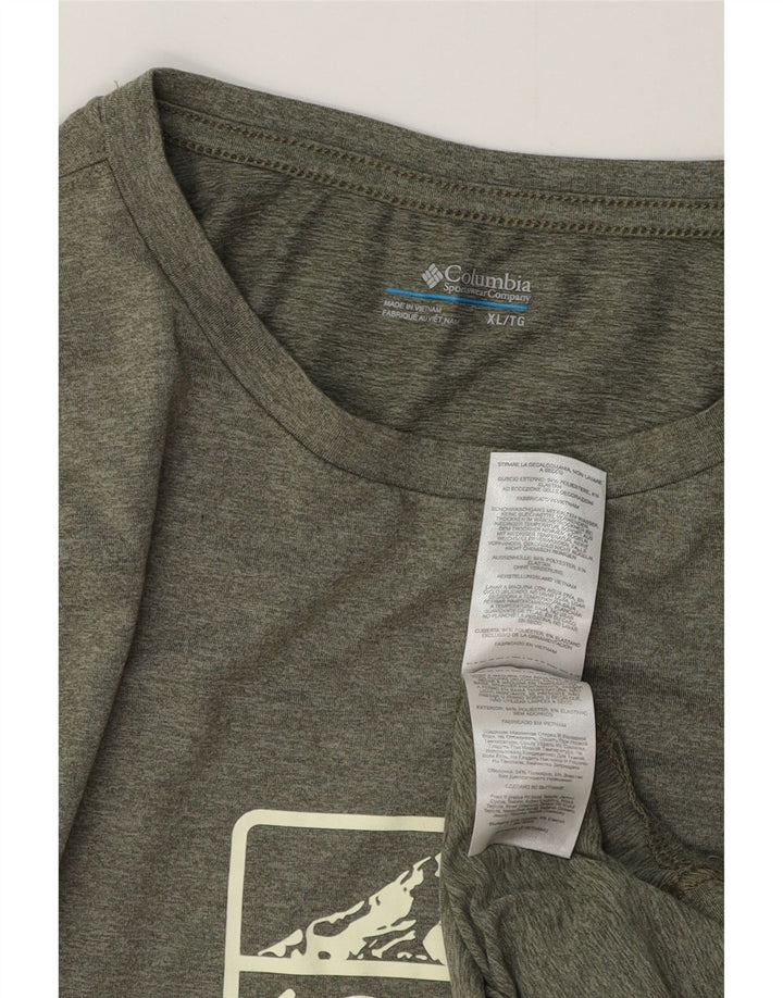 T-shirt grafica da uomo COLUMBIA Top XL poliestere kaki
