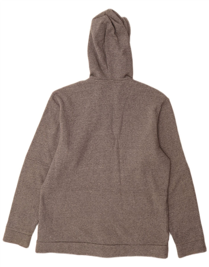 Maglione con cappuccio e zip Adidas da uomo grande in cotone grigio