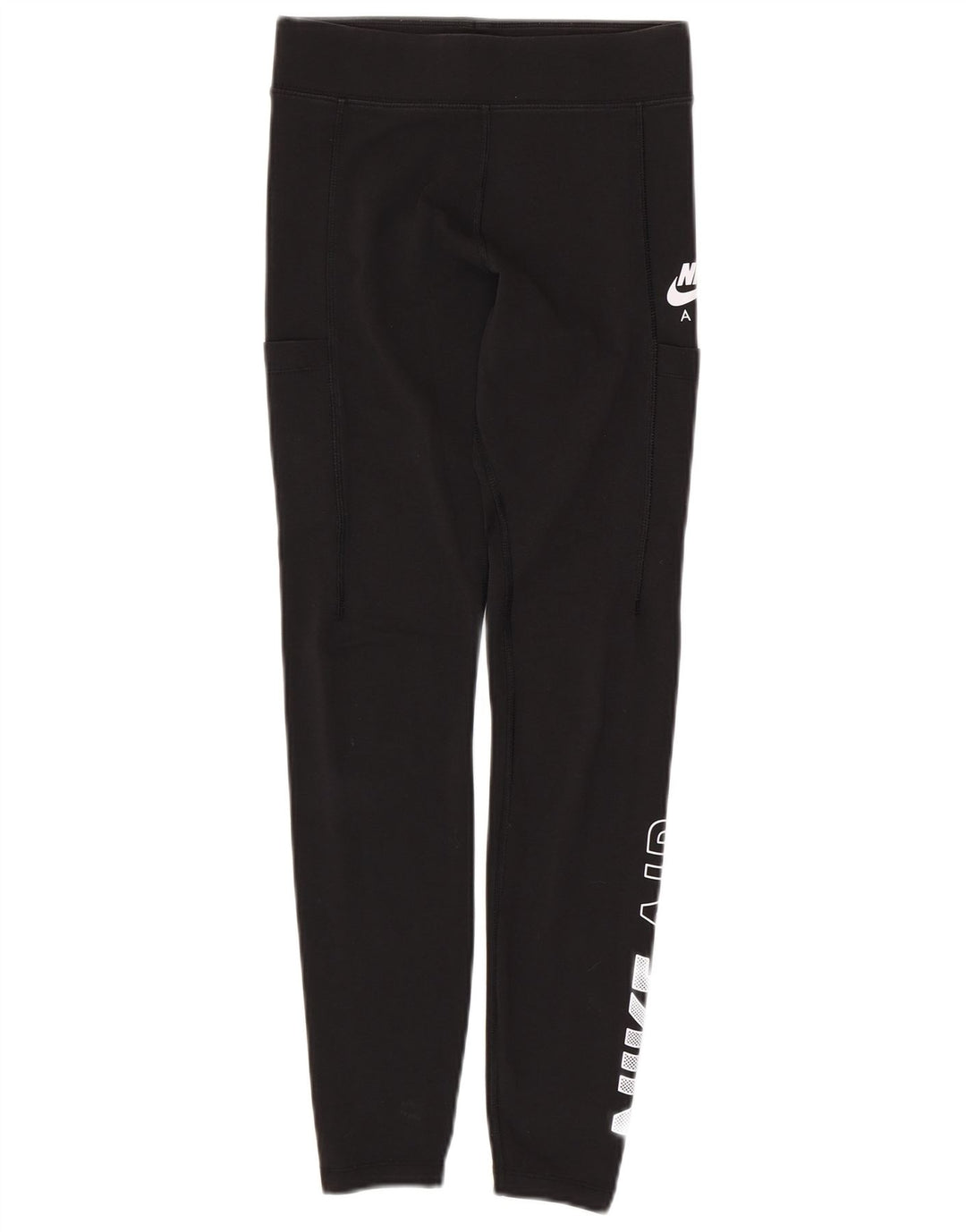 Leggings grafici da donna NIKE UK 10 piccoli in cotone nero