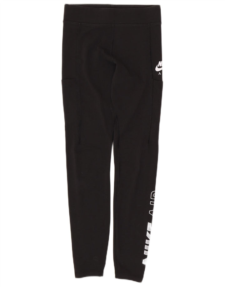 Leggings grafici da donna NIKE UK 10 piccoli in cotone nero