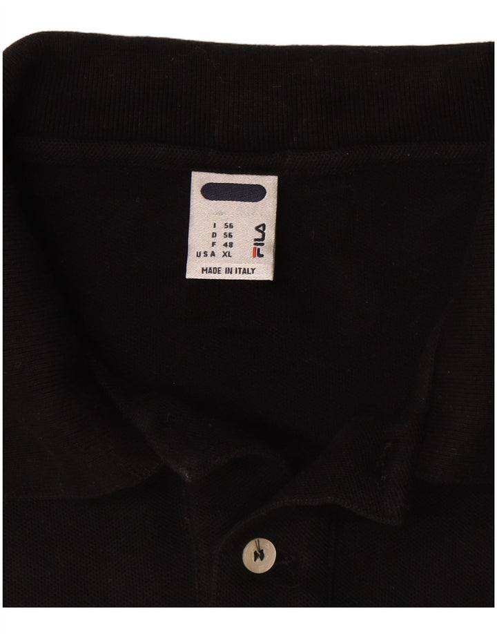 Polo Uomo Fila IT 56 2XL Cotone Nero