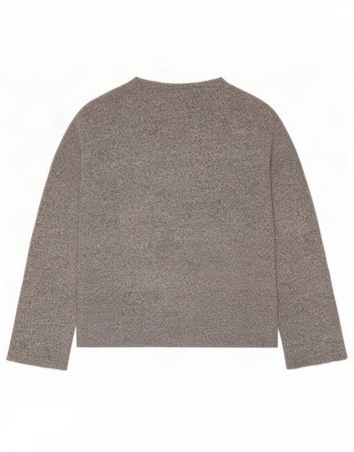 Top oversize da donna Zara a maniche lunghe UK 14 Grigio medio chiazzato