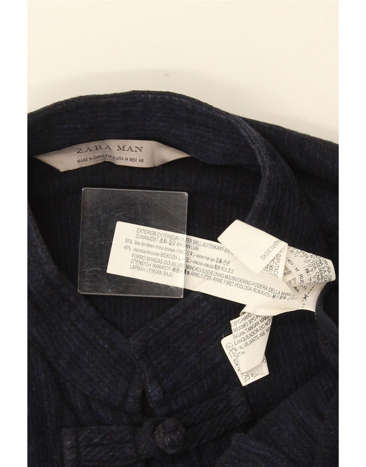 Borsone da uomo ZARA UK 38 Lino medio blu navy