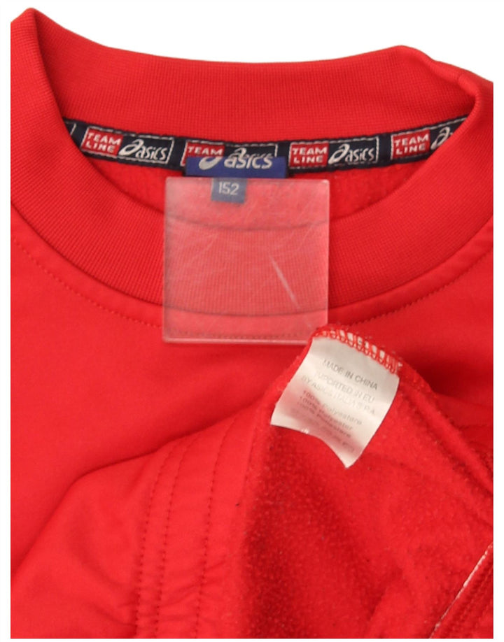 Felpa grafica da ragazzo Asics, 11-12 anni, in poliestere rosso