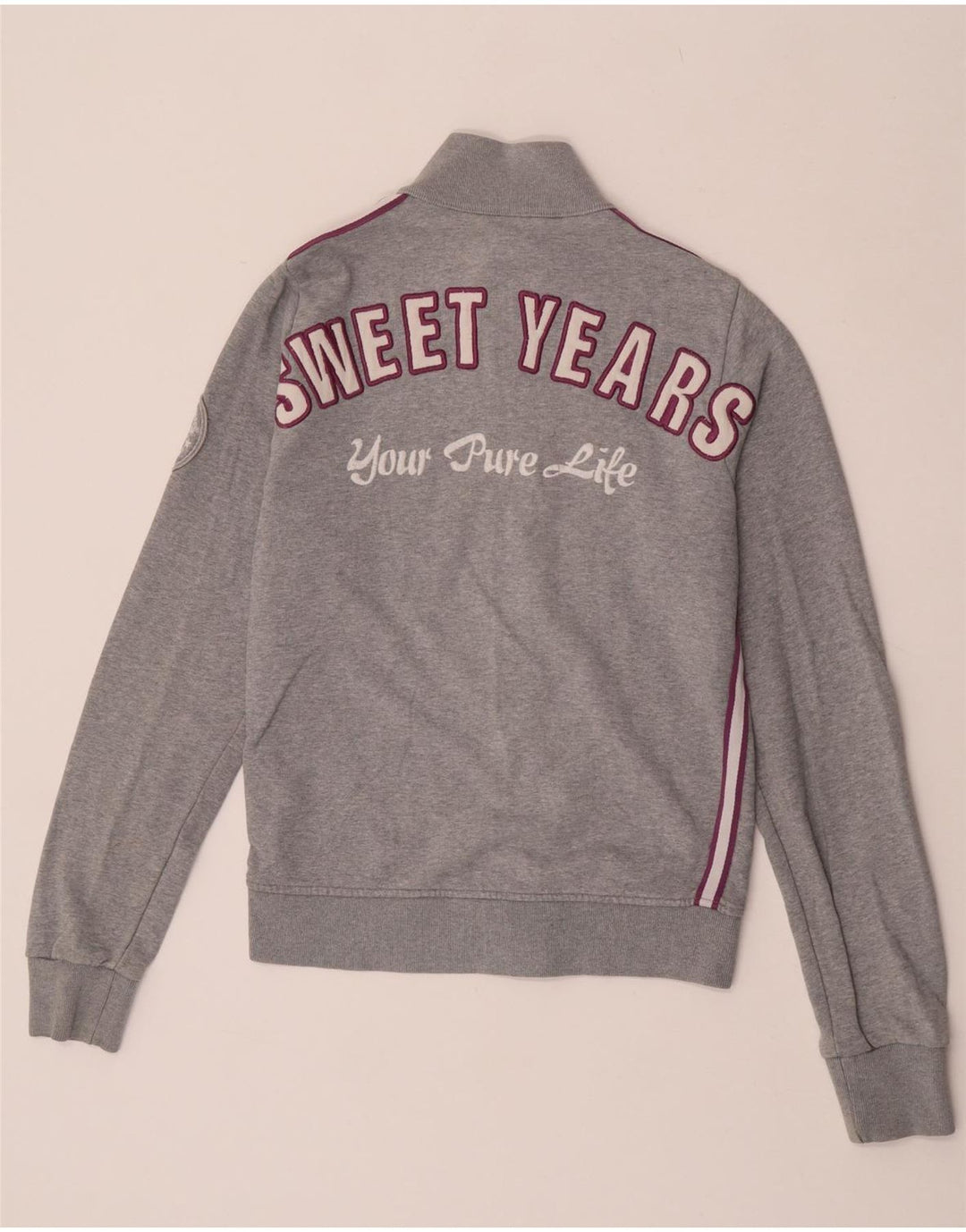 Giacca da ginnastica da donna con grafica Sweet Years UK 12 Cotone grigio medio