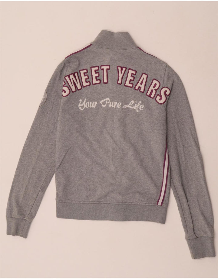 Giacca da ginnastica da donna con grafica Sweet Years UK 12 Cotone grigio medio