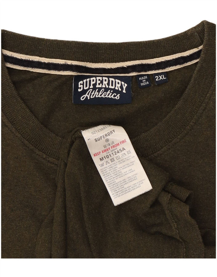 T-shirt da uomo Superdry Top 2XL cotone kaki