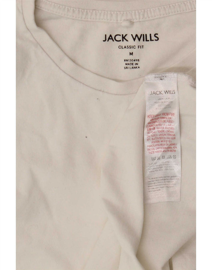 T-shirt da uomo dalla vestibilità classica Jack Wills Top in cotone bianco medio