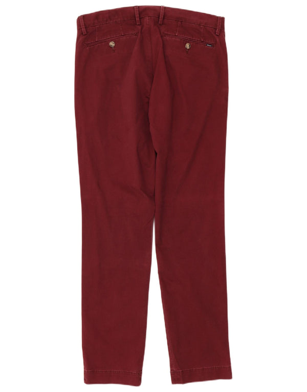 Pantaloni chino slim fit da uomo Polo Ralph Lauren W32 L32 cotone bordeaux