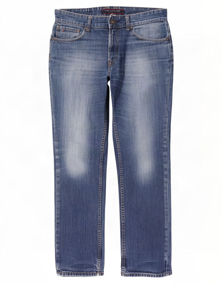 Jeans dritti da uomo Tommy Hilfiger W33 L32 cotone blu