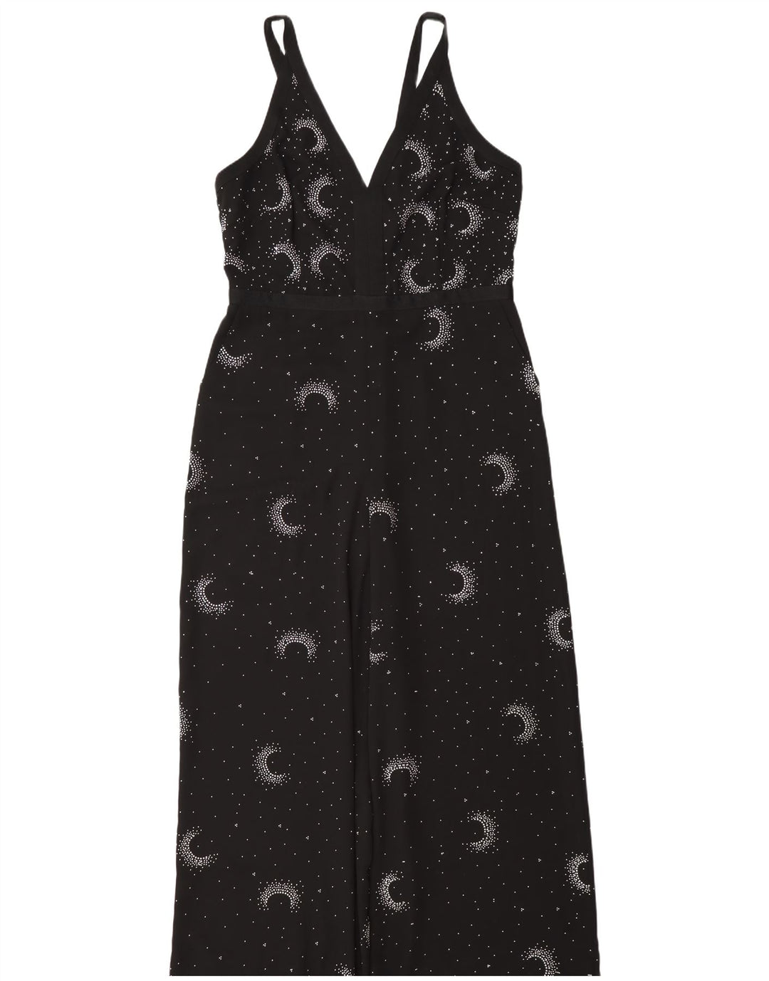 Tuta senza maniche da donna Monsoon UK 16 Large Poliestere maculato nero