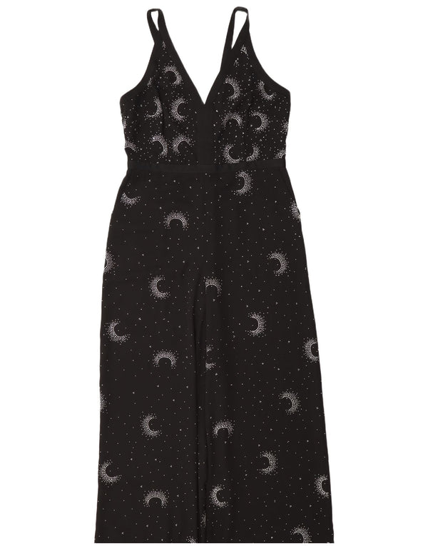 Tuta senza maniche da donna Monsoon UK 16 Large Poliestere maculato nero