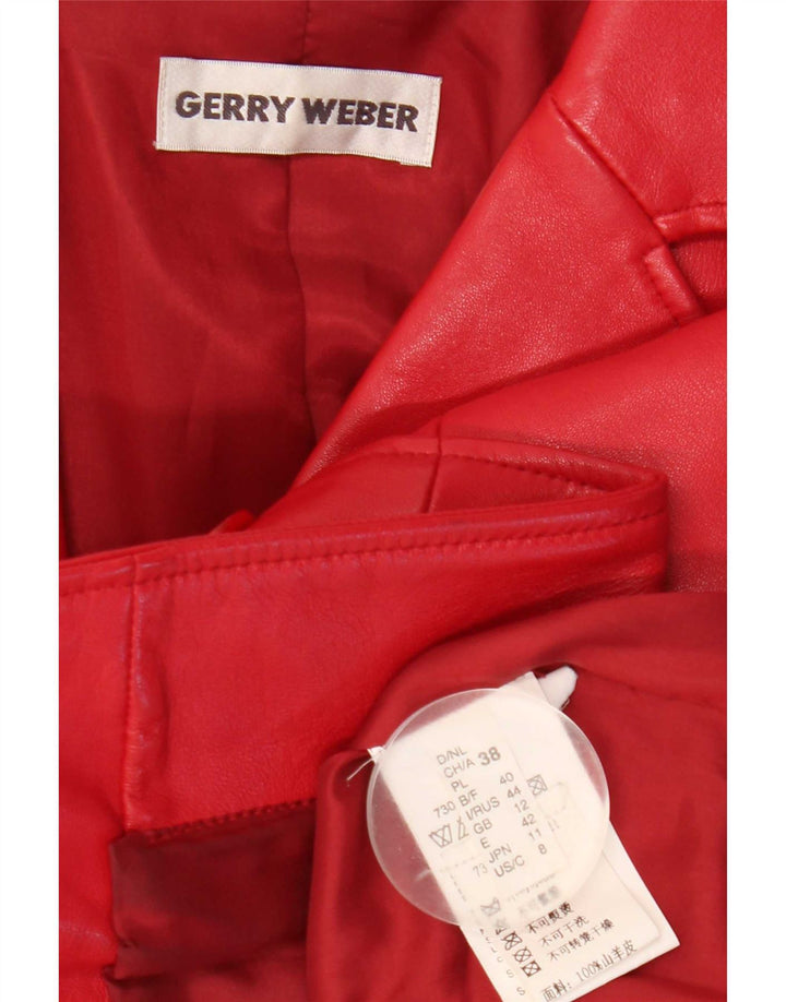 Giacca in pelle da donna Gerry Weber UK 12 Pelle rossa media